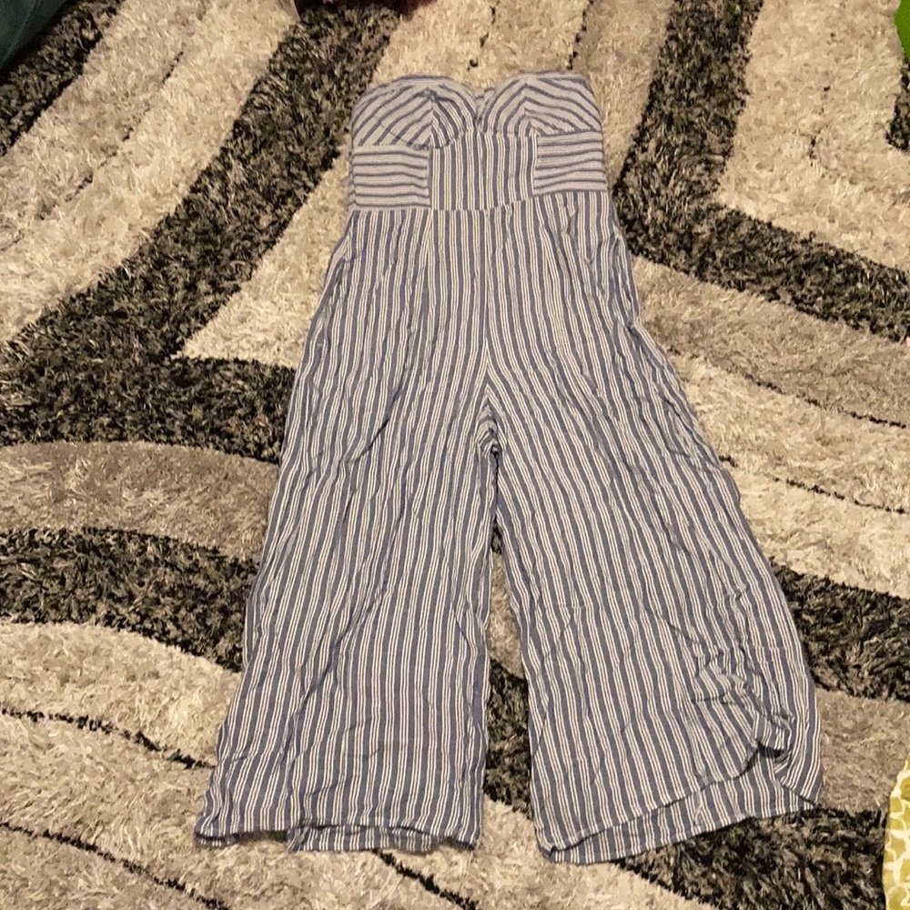 Striped strapless jumper